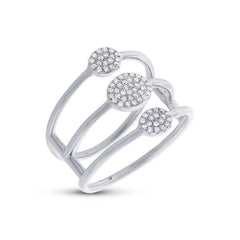 0.20ct 14k White Gold Diamond Pave Ring Size 6 0.20ct 14k White Gold Diamond Pave Ring Size 6