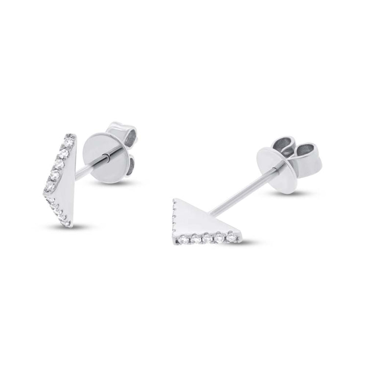 0.07ct 14k White Gold Diamond Pyramid Stud Earring 0.07ct 14k White Gold Diamond Pyramid Stud Earring