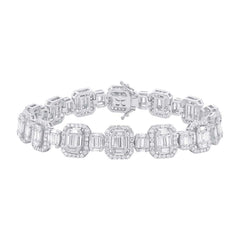 7.24ct 18k White Gold Diamond Baguette Bracelet 7.24ct 18k White Gold Diamond Baguette Bracelet