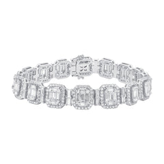 6.99ct 18k White Gold Diamond Baguette Bracelet 6.99ct 18k White Gold Diamond Baguette Bracelet