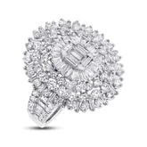 3.40ct 18k White Gold Diamond Lady's Ring