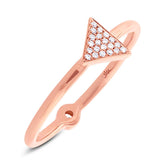 0.08ct 14k Rose Gold Diamond Lady's Ring Size 6.5