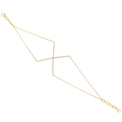 0.23ct 14k Yellow Gold Diamond Lady's X Bracelet 0.23ct 14k Yellow Gold Diamond Lady's X Bracelet
