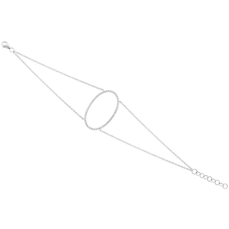 0.21ct 14k White Gold Diamond Lady's Oval Bracelet 0.21ct 14k White Gold Diamond Lady's Oval Bracelet