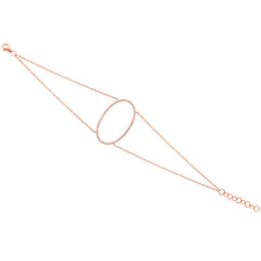 0.21ct 14k Rose Gold Diamond Lady's Oval Bracelet 0.21ct 14k Rose Gold Diamond Lady's Oval Bracelet