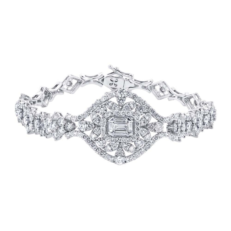 6.19ct 18k White Gold Diamond Lady's Bracelet 6.19ct 18k White Gold Diamond Lady's Bracelet
