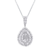 4.19ct 18k White Gold Diamond Pendant