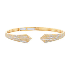 1.34ct 14k Yellow Gold Diamond Pave Bangle 1.34ct 14k Yellow Gold Diamond Pave Bangle