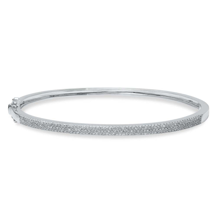 0.52ct 14k White Gold Diamond Pave Bangle 0.52ct 14k White Gold Diamond Pave Bangle