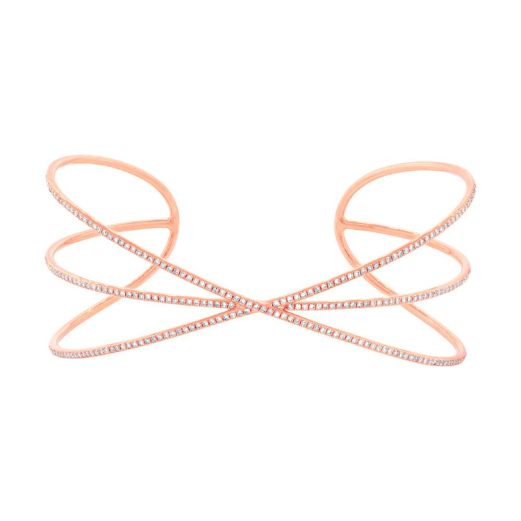 0.44ct 14k Rose Gold Diamond Bangle 0.44ct 14k Rose Gold Diamond Bangle