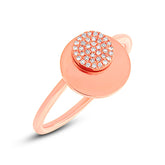 0.08ct 14k Rose Gold Diamond Circle Ring