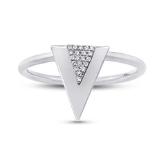 0.05ct 14k White Gold Diamond Triangle Ring 0.05ct 14k White Gold Diamond Triangle Ring