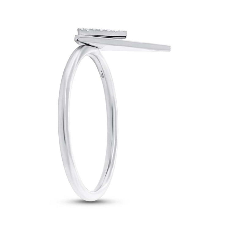0.05ct 14k White Gold Diamond Triangle Ring 0.05ct 14k White Gold Diamond Triangle Ring