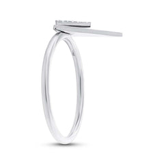 0.05ct 14k White Gold Diamond Triangle Ring 0.05ct 14k White Gold Diamond Triangle Ring