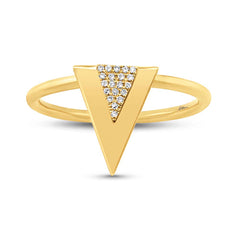 0.05ct 14k Yellow Gold Diamond Triangle Ring 0.05ct 14k Yellow Gold Diamond Triangle Ring