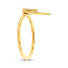 0.05ct 14k Yellow Gold Diamond Triangle Ring 0.05ct 14k Yellow Gold Diamond Triangle Ring
