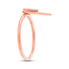 0.05ct 14k Rose Gold Diamond Triangle Ring 0.05ct 14k Rose Gold Diamond Triangle Ring