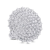 5.10ct 18k White Gold Diamond Pave Lady's Ring