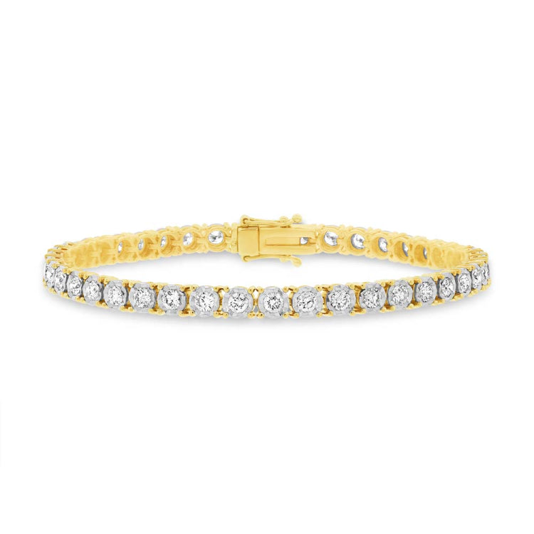 3.00ct 14k Yellow Gold Diamond Lady's Bracelet 3.00ct 14k Yellow Gold Diamond Lady's Bracelet