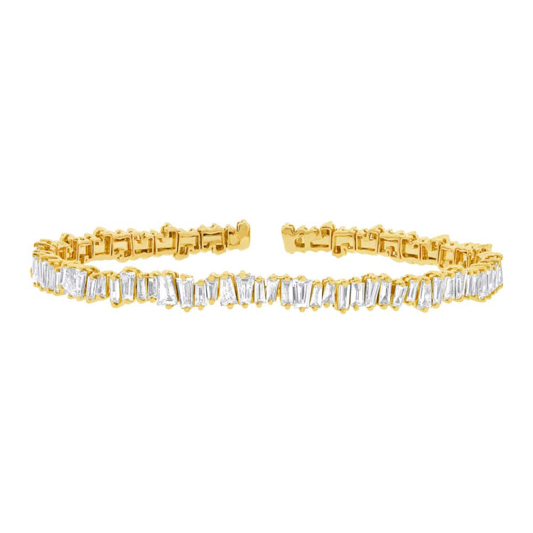 2.78ct 14k Yellow Gold Diamond Baguette Bangle 2.78ct 14k Yellow Gold Diamond Baguette Bangle