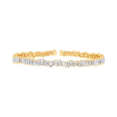 5.82ct 14k Yellow Gold Diamond Baguette Bangle 5.82ct 14k Yellow Gold Diamond Baguette Bangle