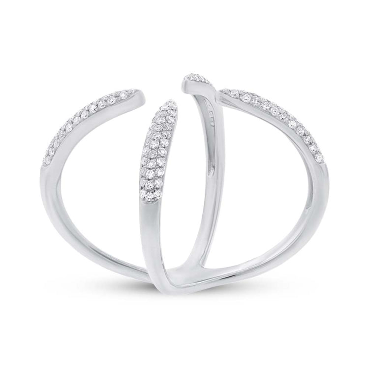 0.40ct 14k White Gold Diamond Claw Ring Size 8.75 0.40ct 14k White Gold Diamond Claw Ring Size 8.75