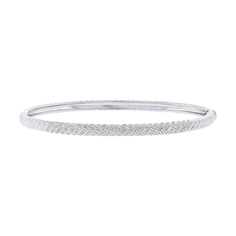 0.48ct 14k White Gold Diamond Bangle 0.48ct 14k White Gold Diamond Bangle