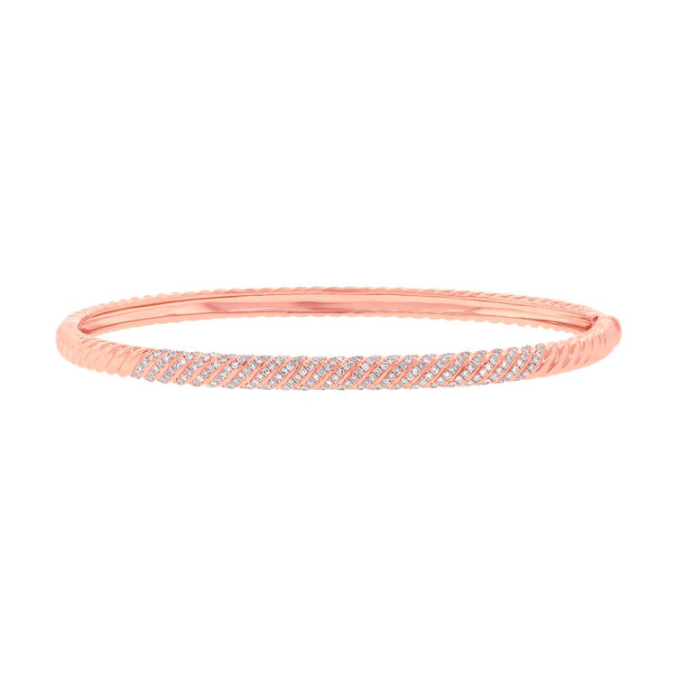0.48ct 14k Rose Gold Diamond Bangle 0.48ct 14k Rose Gold Diamond Bangle