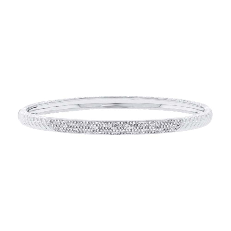 0.56ct 14k White Gold Diamond Pave Bangle 0.56ct 14k White Gold Diamond Pave Bangle
