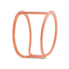 0.04ct 14k Rose Gold Diamond Lady's Ring Size 6.5 0.04ct 14k Rose Gold Diamond Lady's Ring Size 6.5