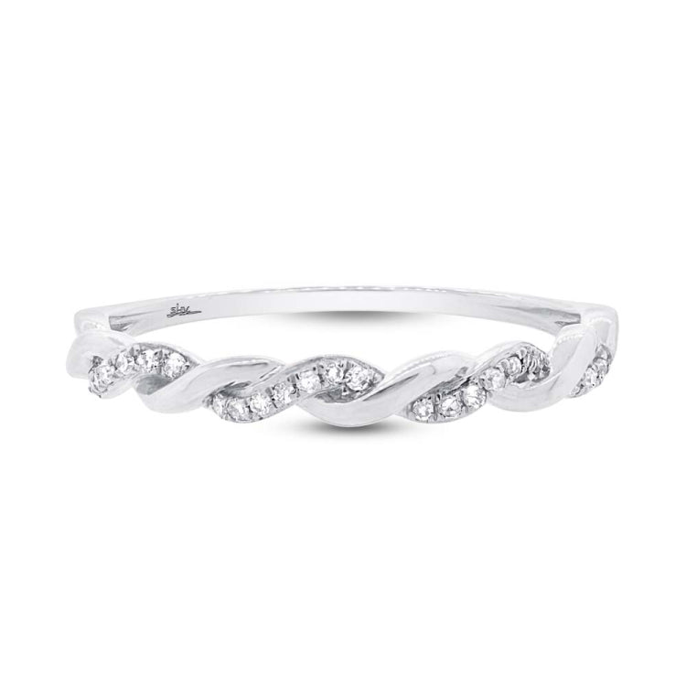 0.07ct 14k White Gold Diamond Lady's Ring Size 6.75 0.07ct 14k White Gold Diamond Lady's Ring Size 6.75