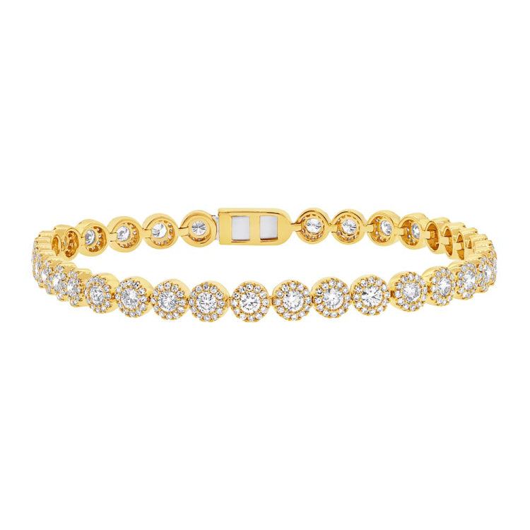 3.79ct 14k Yellow Gold Diamond Lady's Bracelet 3.79ct 14k Yellow Gold Diamond Lady's Bracelet