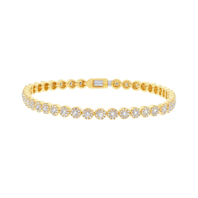 2.21ct 14k Yellow Gold Diamond Lady's Bracelet 2.21ct 14k Yellow Gold Diamond Lady's Bracelet