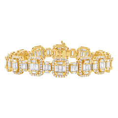 7.24ct 18k Yellow Gold Diamond Baguette Bracelet 7.24ct 18k Yellow Gold Diamond Baguette Bracelet