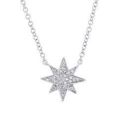 0.06ct 14k White Gold Diamond Star Pendant 0.06ct 14k White Gold Diamond Star Pendant
