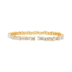 5.48ct 14k Yellow Gold Diamond Baguette Bangle 5.48ct 14k Yellow Gold Diamond Baguette Bangle