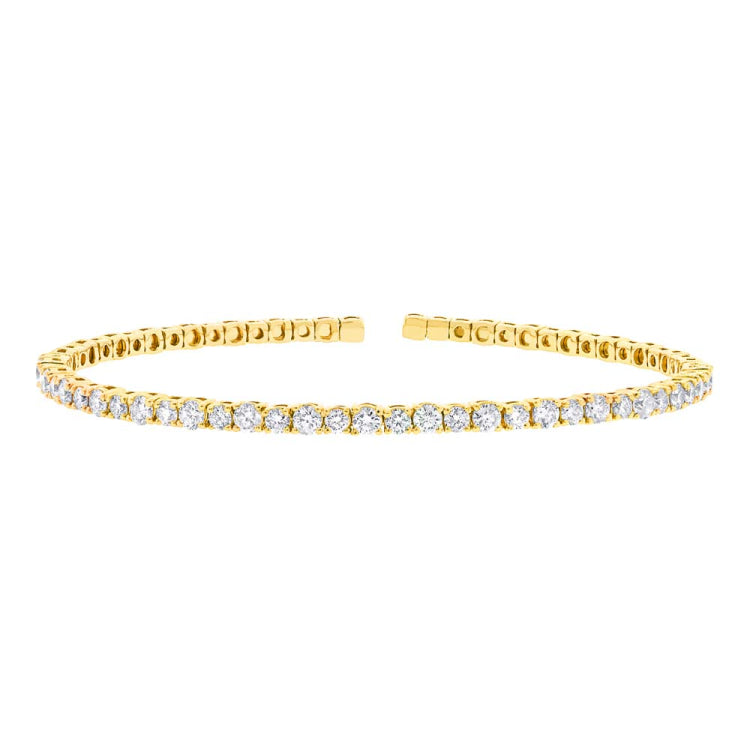 3.82ct 14k Yellow Gold Diamond Bangle 3.82ct 14k Yellow Gold Diamond Bangle