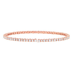 3.39ct 14k Rose Gold Diamond Bangle 3.39ct 14k Rose Gold Diamond Bangle