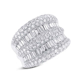 3.33ct 18k White Gold Diamond Baguette Lady's Ring