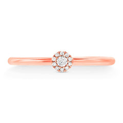 0.07ct 14k Rose Gold Diamond Lady's Ring 0.07ct 14k Rose Gold Diamond Lady's Ring