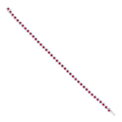 1.22ct Diamond & 2.03ct Ruby 14k White Gold Lady's Bracelet 1.22ct Diamond & 2.03ct Ruby 14k White Gold Lady's Bracelet