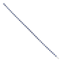 1.22ct Diamond & 2.44ct Blue Sapphire 14k White Gold Lady's Bracelet 1.22ct Diamond & 2.44ct Blue Sapphire 14k White Gold Lady's Bracelet