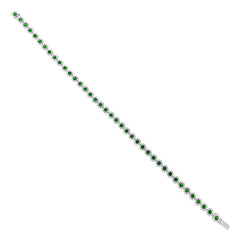 1.22ct Diamond & 1.97ct Green Garnet 14k White Gold Lady's Bracelet 1.22ct Diamond & 1.97ct Green Garnet 14k White Gold Lady's Bracelet