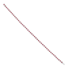 1.08ct Diamond & 1.48ct Ruby 14k White Gold Lady's Bracelet 1.08ct Diamond & 1.48ct Ruby 14k White Gold Lady's Bracelet