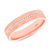 0.08ct 14k Rose Gold Diamond Lady's Band Size 5