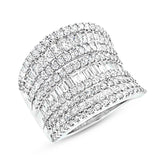3.21ct 18k White Gold Diamond Lady's Ring