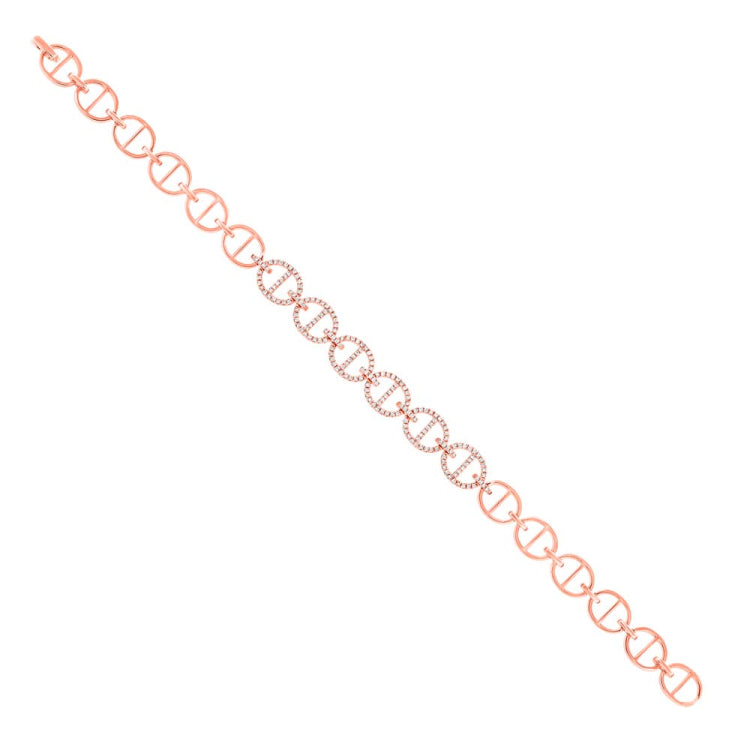 0.57ct 14k Rose Gold Diamond Lady's Bracelet 0.57ct 14k Rose Gold Diamond Lady's Bracelet
