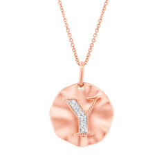 0.03ct 14k Rose Gold Diamond "L" Initial Pendant 0.03ct 14k Rose Gold Diamond "L" Initial Pendant