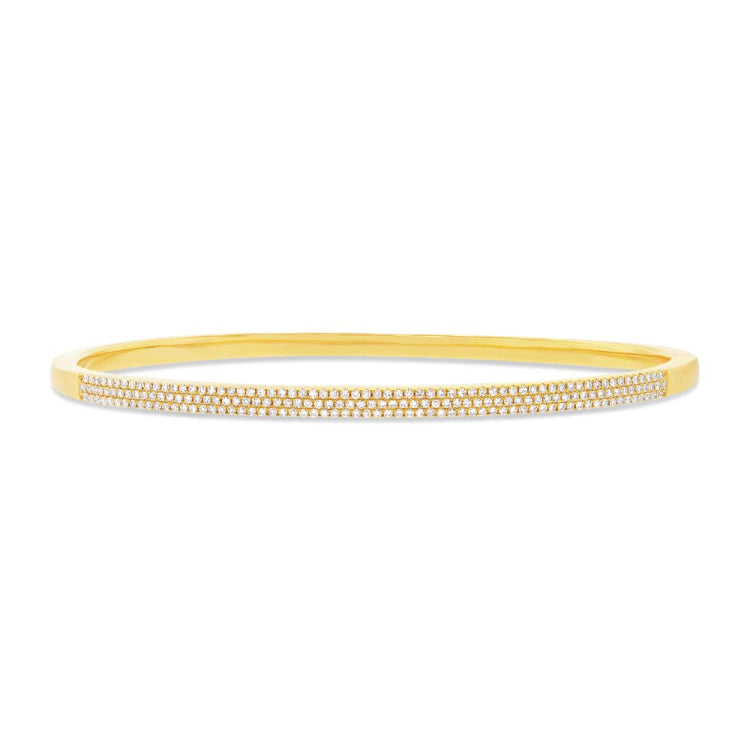 0.52ct 14k Yellow Gold Diamond Pave Bangle 0.52ct 14k Yellow Gold Diamond Pave Bangle