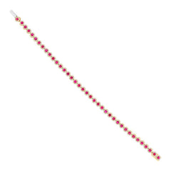 1.28ct Diamond & 3.65ct Ruby 14k Yellow Gold Bracelet 1.28ct Diamond & 3.65ct Ruby 14k Yellow Gold Bracelet